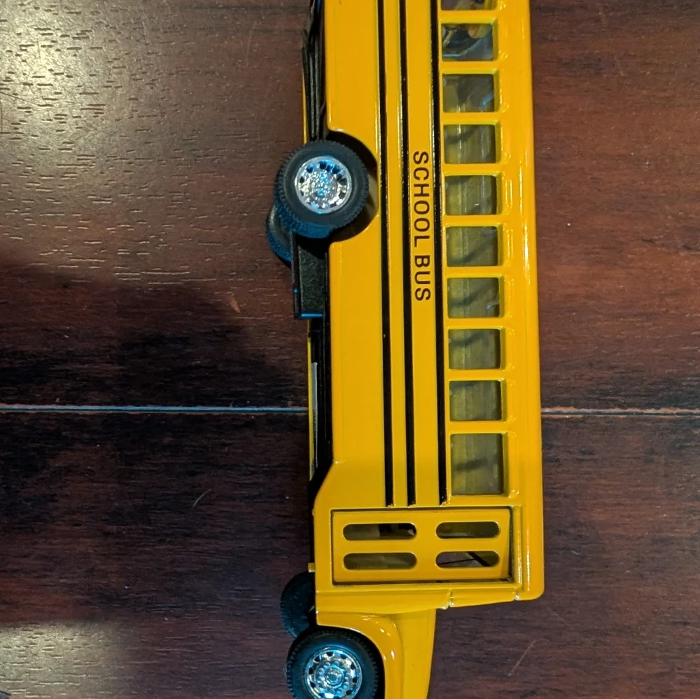 Yellow School Bus Pull Back Toy